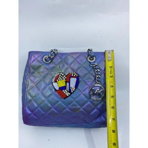 Michael Kors Blue Purple Customized Tote Bag - Picture 6 of 15